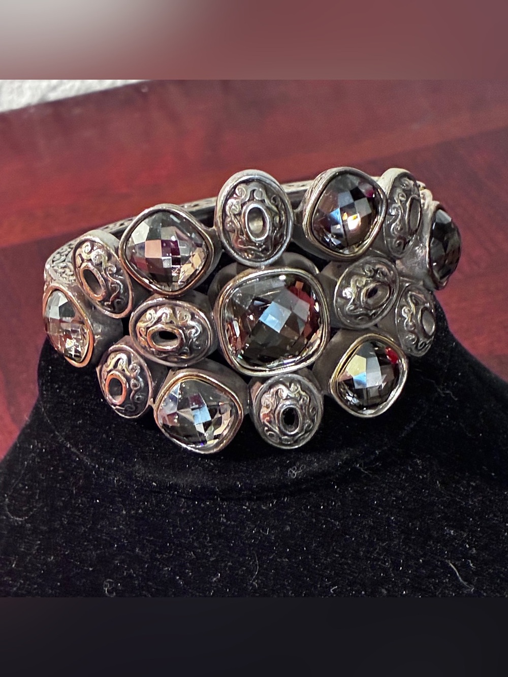 Brighton Multi-Stone Stretch Bracelet with Smoky Crystal Accents